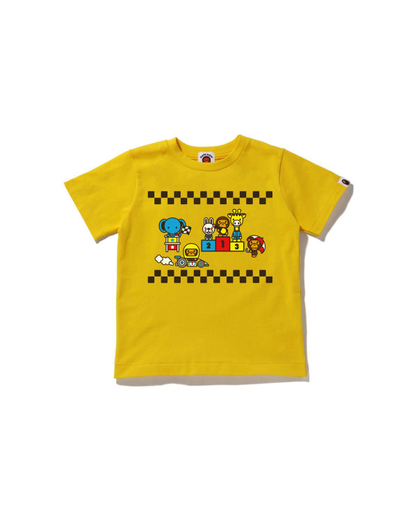 T Shirts Bape Milo Racing #3 Jaune Enfant | YZY-27711071