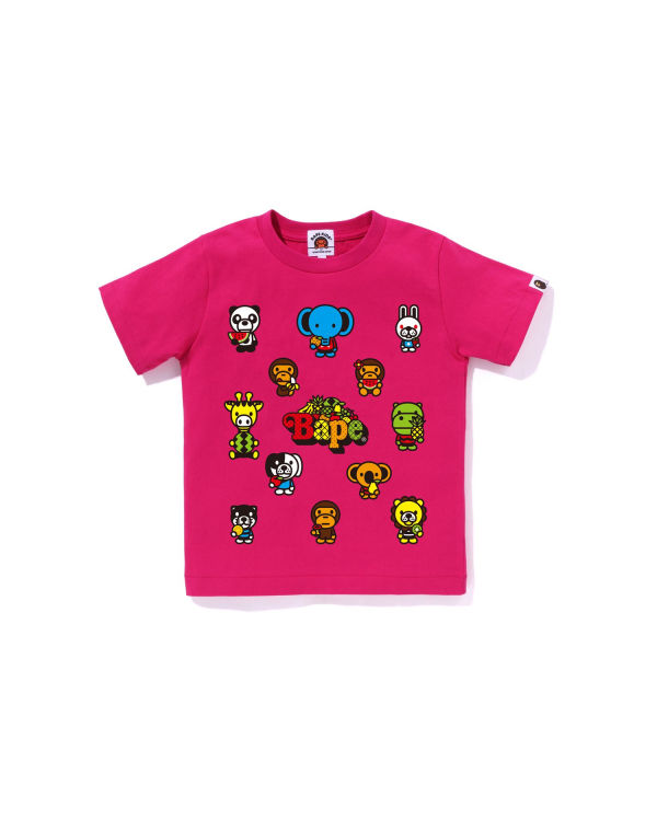 T Shirts Bape Milo Mixed Fruit #1 Rose Enfant | NGT-18797926