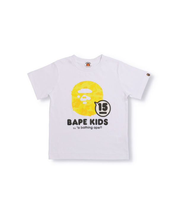 T Shirts Bape BK15th Anniversary ABC Camo Ape Head Blanche Enfant | SNG-91128349