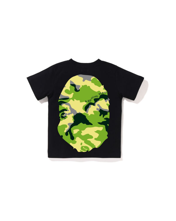 T Shirts Bape Woodland Camo Big Ape Head Noir Enfant | MAQ-98540247