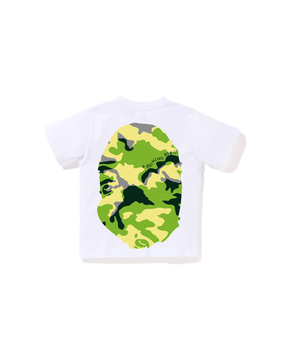 T Shirts Bape Woodland Camo Big Ape Head Blanche Enfant | VXZ-78414464