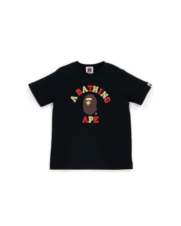 T Shirts Bape Glitter College Noir Enfant | UJM-62993372