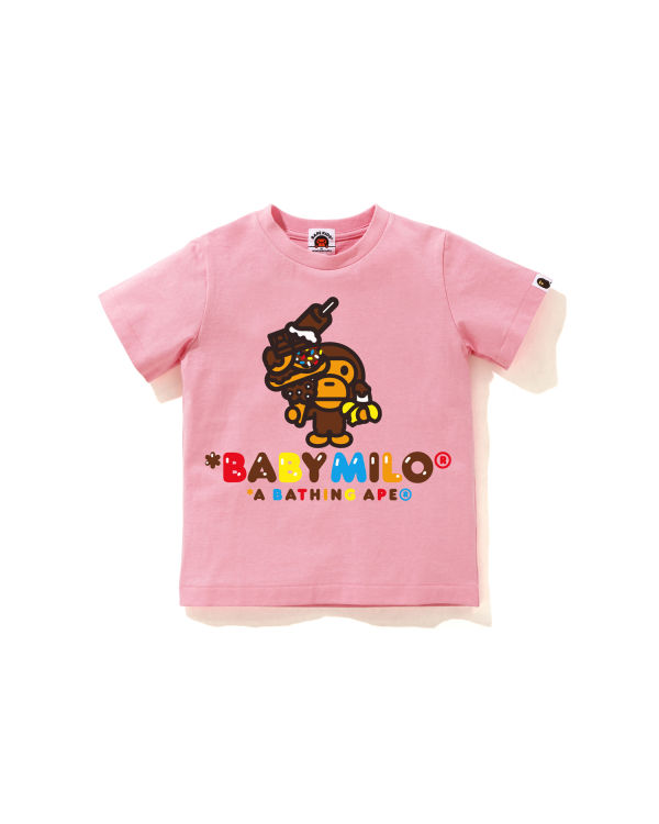 T Shirts Bape Milo Sweets Rose Enfant | QCM-53550095