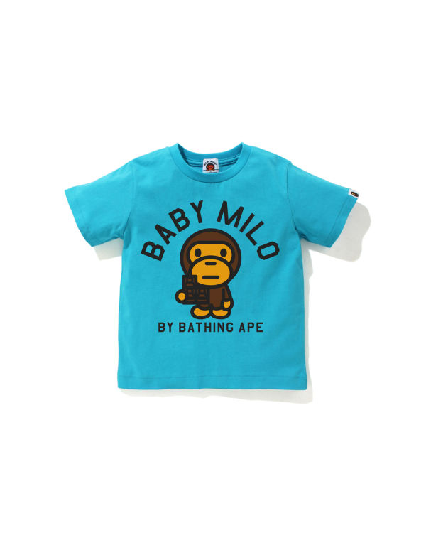 T Shirts Bape Milo Chocolate Bleu Enfant | LDC-20401879