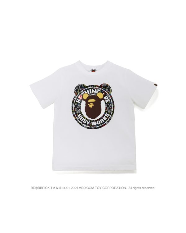 T Shirts Bape X Medicom Toy Camo BE@R Busy Works Blanche Enfant | IQM-12395319