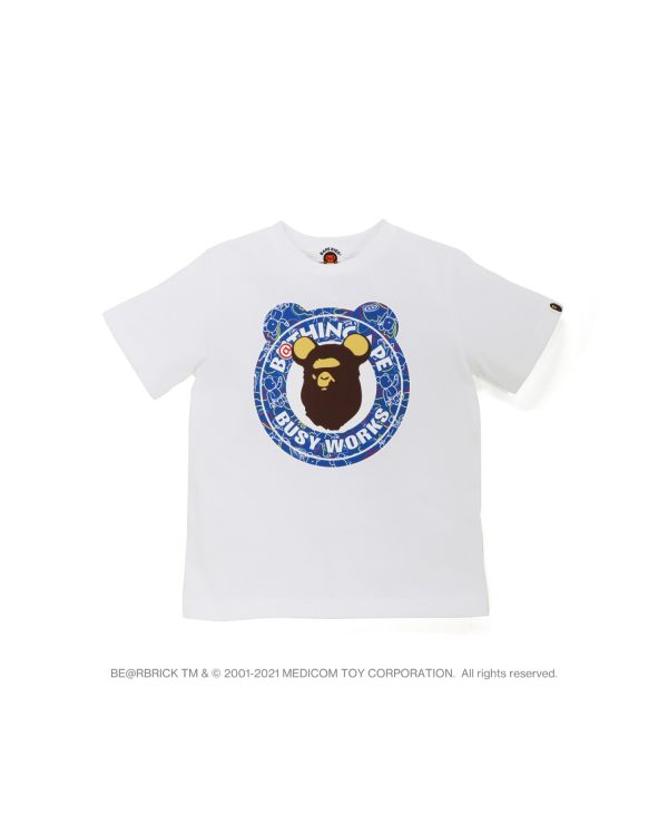 T Shirts Bape X Medicom Toy Camo BE@R Busy Works Blanche Enfant | ZXT-23859513