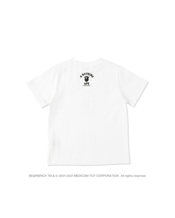 T Shirts Bape X Medicom Toy Camo BE@R College Blanche Enfant | ZTR-14089173