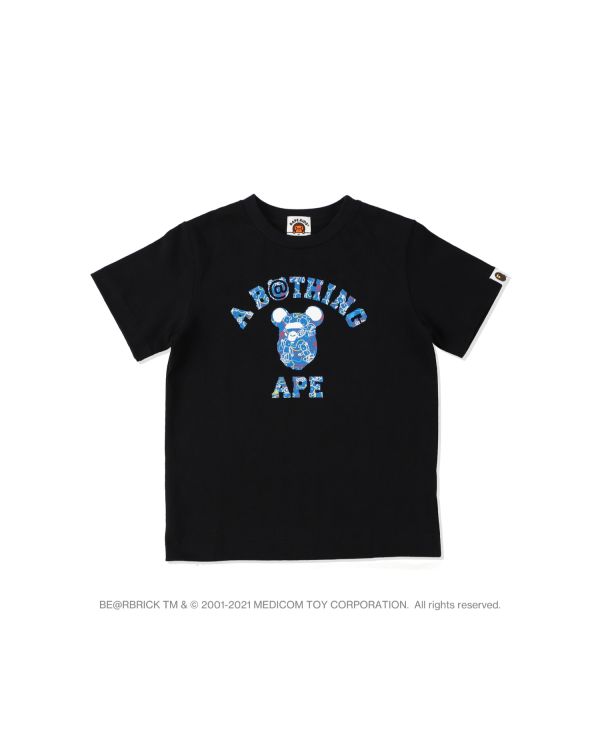 T Shirts Bape X Medicom Toy Camo BE@R College Noir Enfant | QQU-37068568