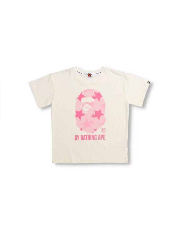 T Shirts Bape STA Pattern Oversized Rose Enfant | FYP-00188227