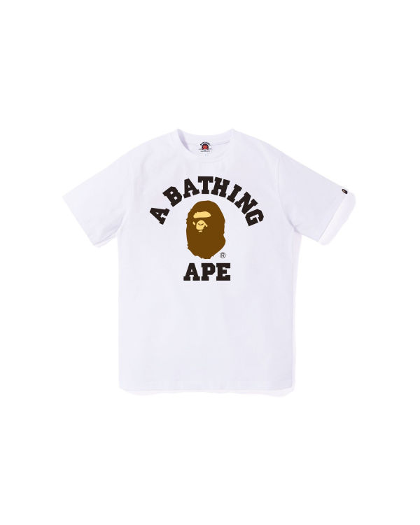 T Shirts Bape College Jr Blanche Enfant | CWA-79776570