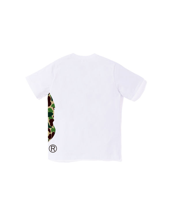 T Shirts Bape ABC Camo Side Big Ape Head Jr Blanche Enfant | IAE-30674970