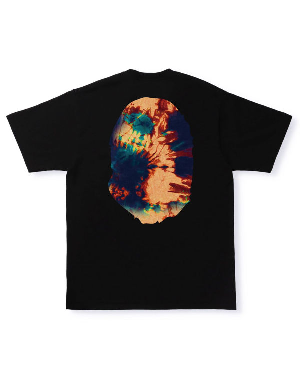 T Shirts Bape Tie Dye Big Ape Head Noir Homme | VSE-31338482