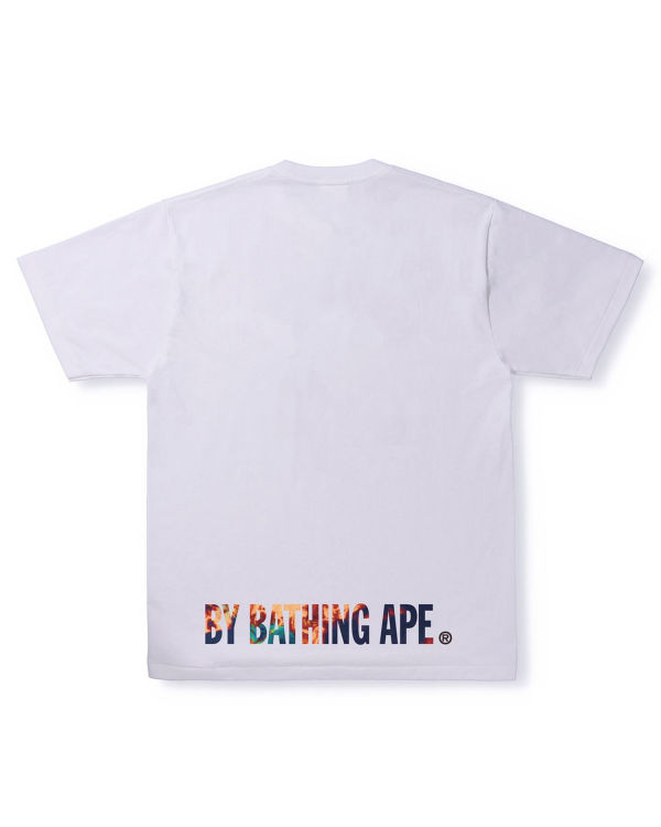 T Shirts Bape Tie Dye Ape Face Blanche Homme | GUT-34338318