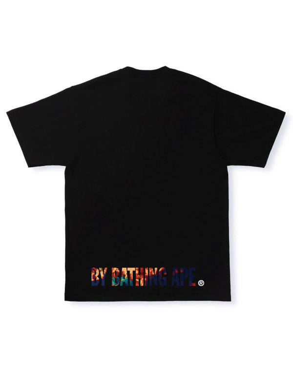 T Shirts Bape Tie Dye Ape Face Noir Homme | OAD-21981142