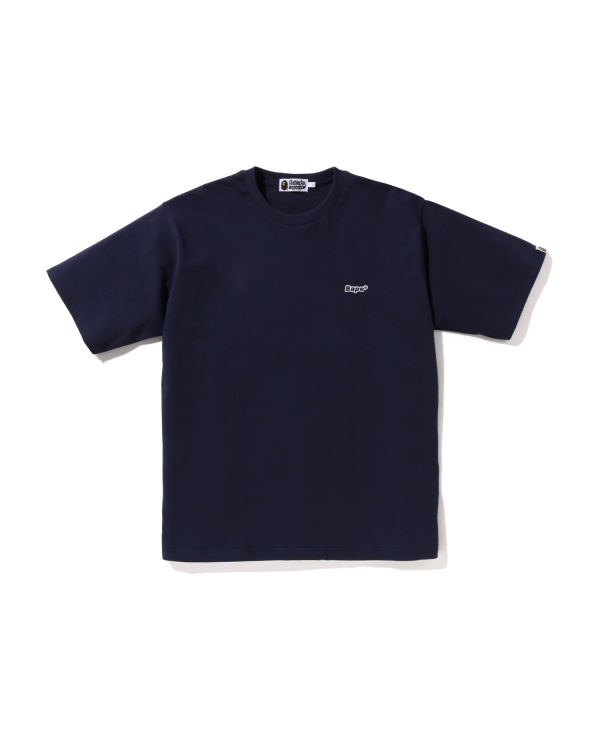 T Shirts Bape One Point Relaxed Fit Bleu Marine Bleu Homme | HII-16892197