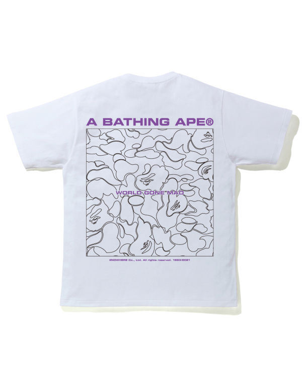 T Shirts Bape A Bathing Ape Line Camo Blanche Homme | OOU-34211387