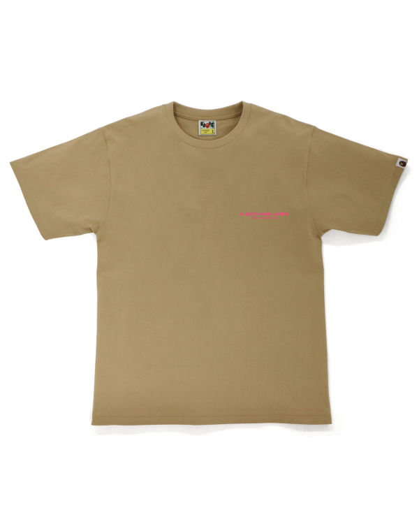 T Shirts Bape A Bathing Ape Line Camo Beige Homme | GUU-33888813