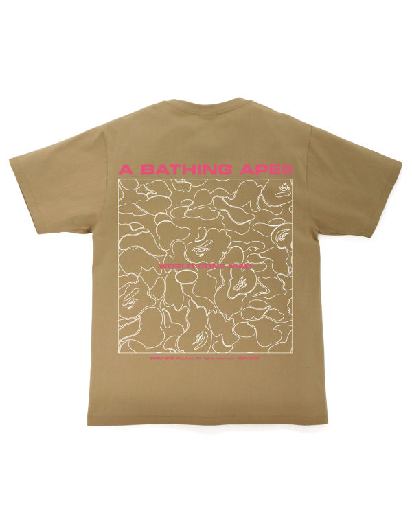 T Shirts Bape A Bathing Ape Line Camo Beige Homme | GUU-33888813