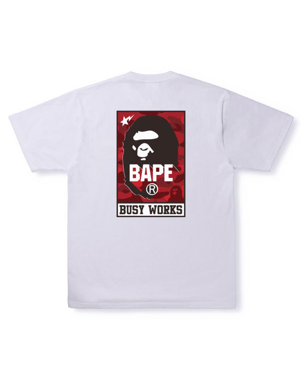 T Shirts Bape Color Camo Busy Works Blanche Homme | XDU-77046873