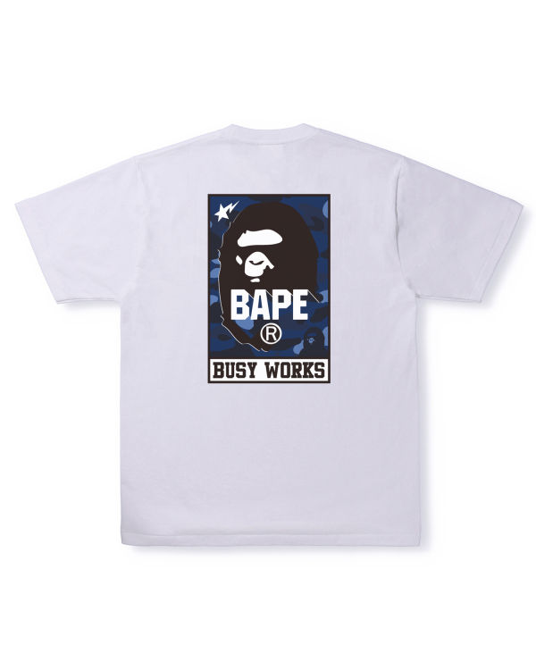 T Shirts Bape Color Camo Busy Works Blanche Homme | PEE-66949493