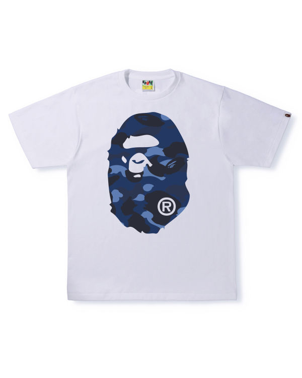 T Shirts Bape Color Camo Big Ape Head Blanche Homme | IJV-44449309