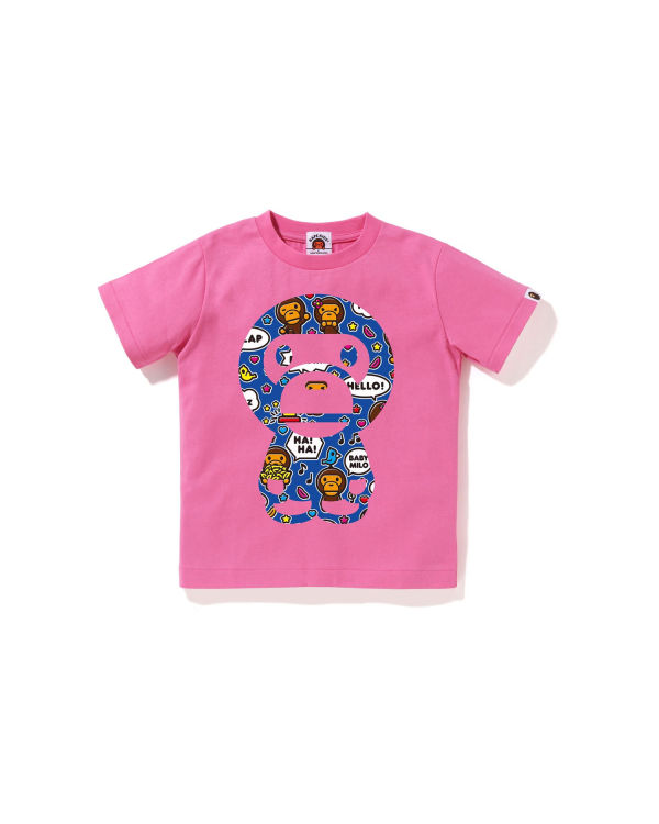 T Shirts Bape Milo Speech Balloon Big Milo Rose Enfant | SFG-18042750