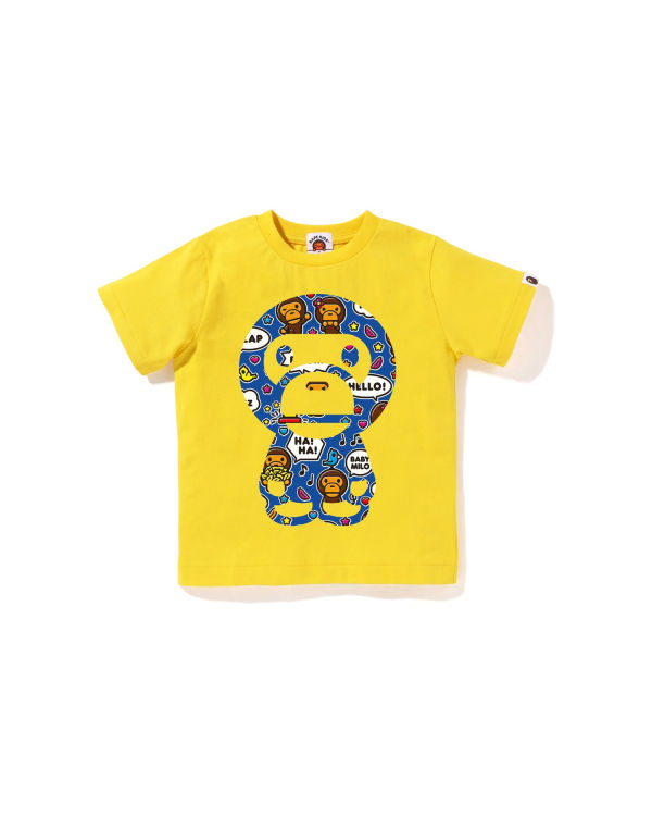 T Shirts Bape Milo Speech Balloon Big Milo Jaune Enfant | DCY-24652652