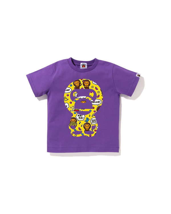 T Shirts Bape Milo Speech Balloon Big Milo Violette Enfant | NIL-20538189