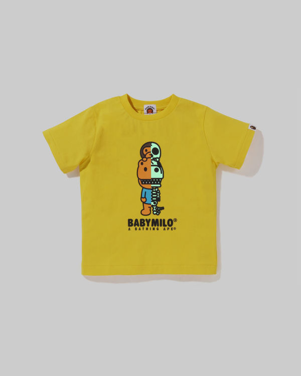 T Shirts Bape Glow In The Dark Rex Bone Jaune Enfant | IPK-16839111