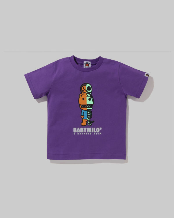 T Shirts Bape Glow In The Dark Rex Bone Violette Enfant | MVZ-93444622