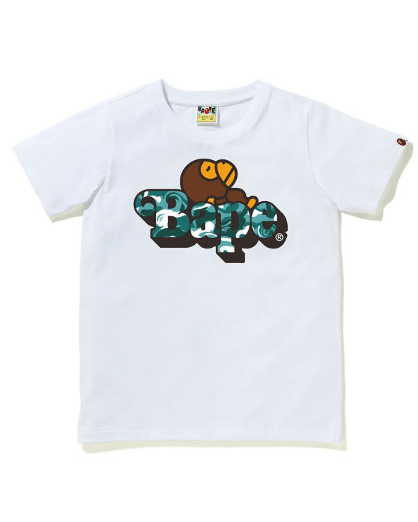 T Shirts Bape Marble Camo Milo On Blanche Enfant | YGS-64734230