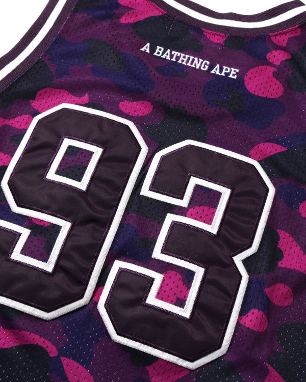 T Shirts Bape Color Camo Basketball Violette Homme | DGY-60137737