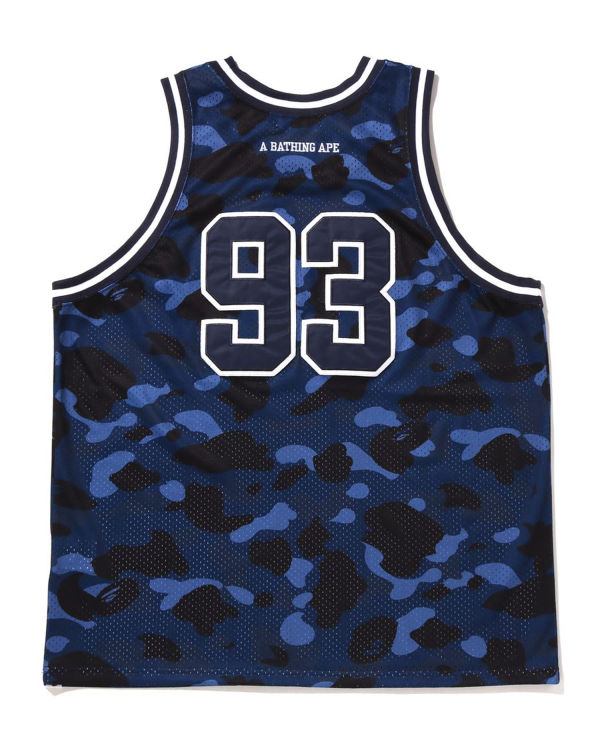 T Shirts Bape Color Camo Basketball Bleu Homme | MDM-57915315