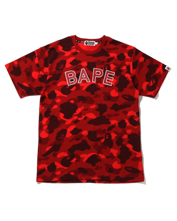 T Shirts Bape Color Camo Rouge Clair Homme | RPP-74433595