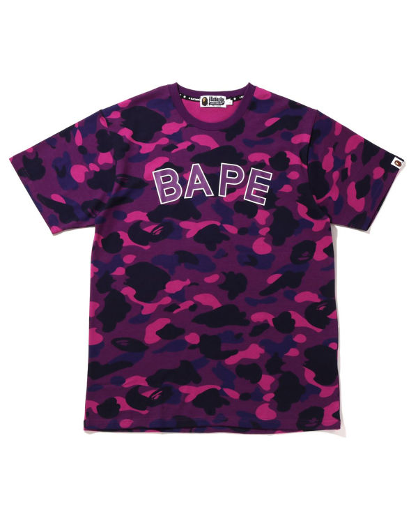 T Shirts Bape Color Camo Violette Homme | BLE-07770101