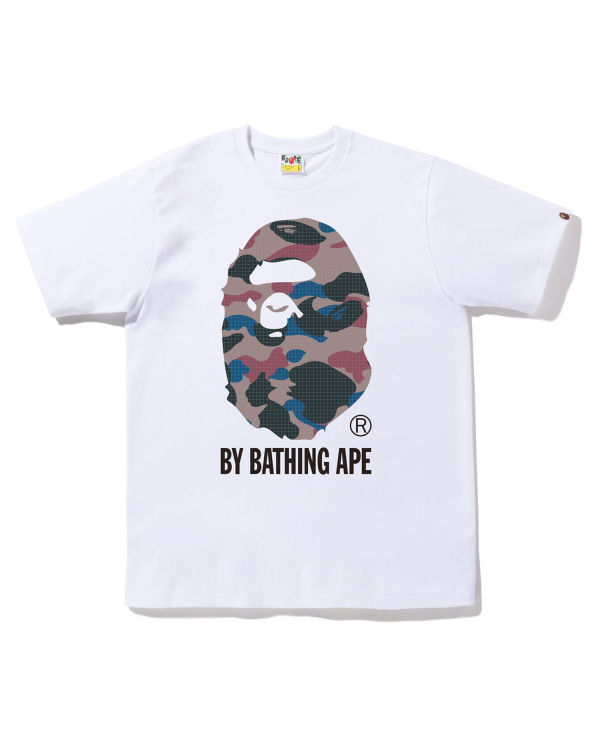 T Shirts Bape Grid Camo By Bathing Ape Blanche Homme | WNO-43095762