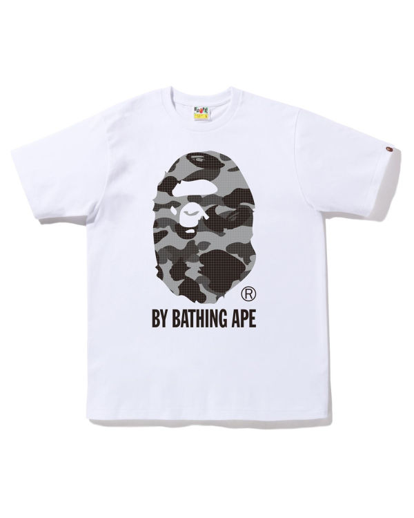 T Shirts Bape Grid Camo By Bathing Ape Blanche Homme | DWT-42878576