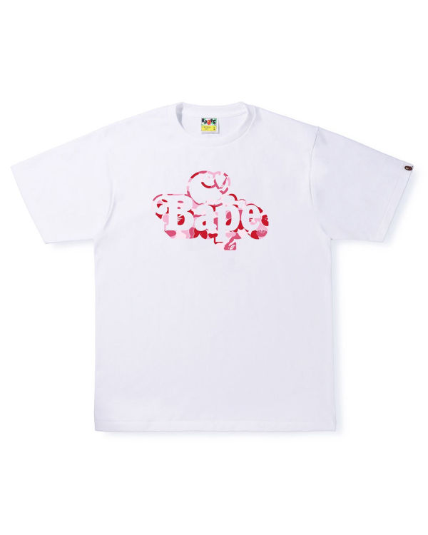 T Shirts Bape ABC Camo Milo On Blanche Homme | GSF-99714681