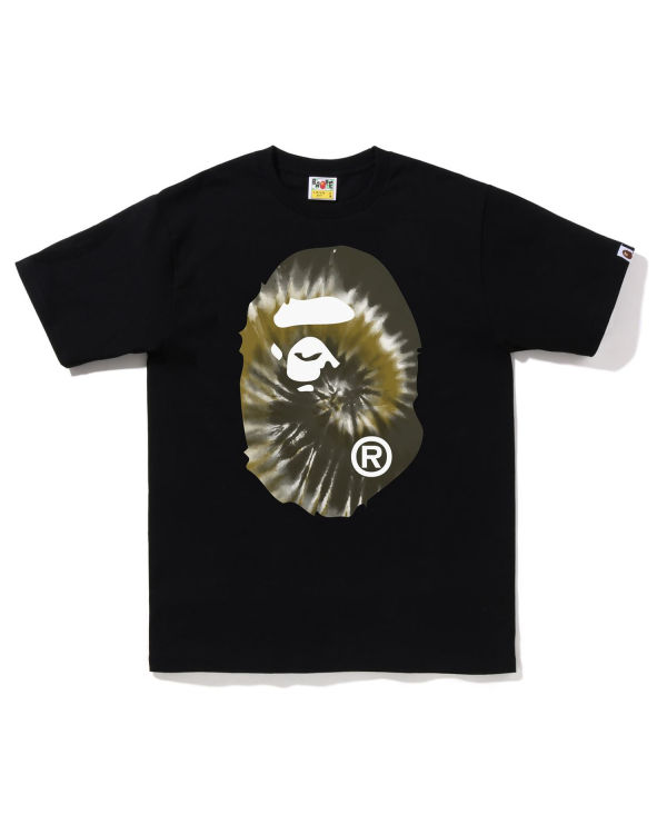 T Shirts Bape Tie-Dye Big Ape Head Noir Homme | RXX-81933852