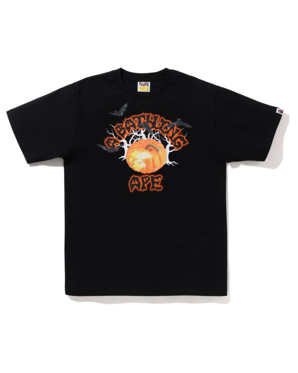 T Shirts Bape Halloween Jack O' Lantern College Noir Homme | GNS-46329659