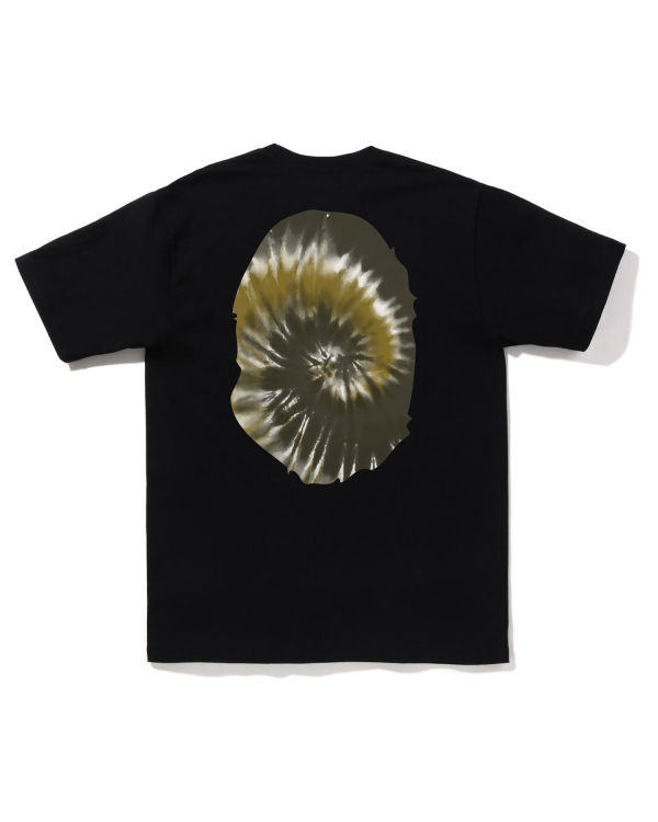 T Shirts Bape Tie-Dye Big Ape Head Noir Homme | RXX-81933852