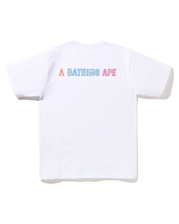 T Shirts Bape Halloween Neon Mexican Skull Blanche Homme | EWA-60356193