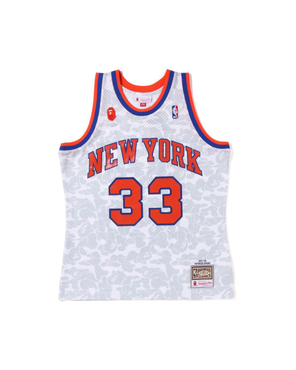 T Shirts Bape X M&N New York Knicks Blanche Homme | YLM-93015978