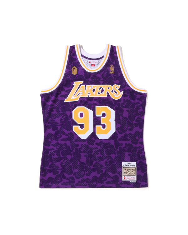 T Shirts Bape X M&N Los Angeles Lakers Jersey Violette Homme | BYS-97403962