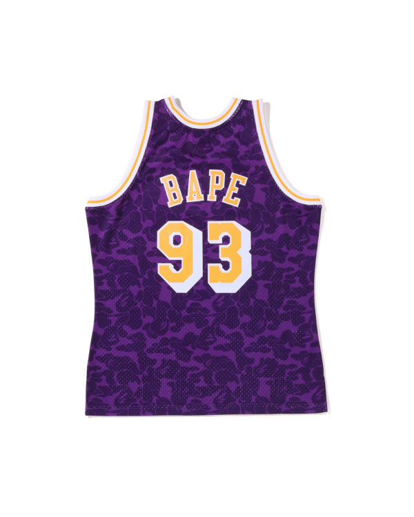 T Shirts Bape X M&N Los Angeles Lakers Jersey Violette Homme | BYS-97403962