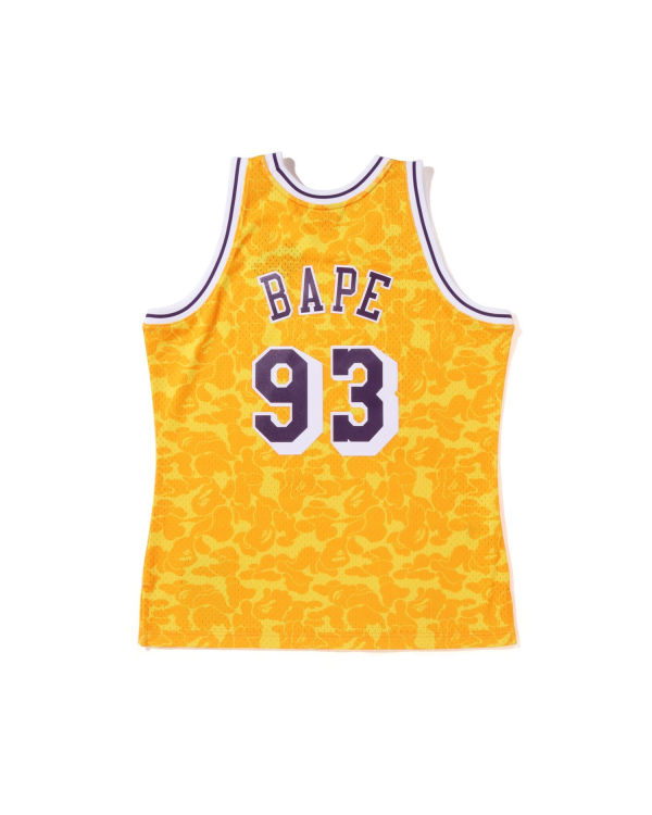 T Shirts Bape X M&N Los Angeles Lakers Jersey Jaune Homme | ONJ-65819216