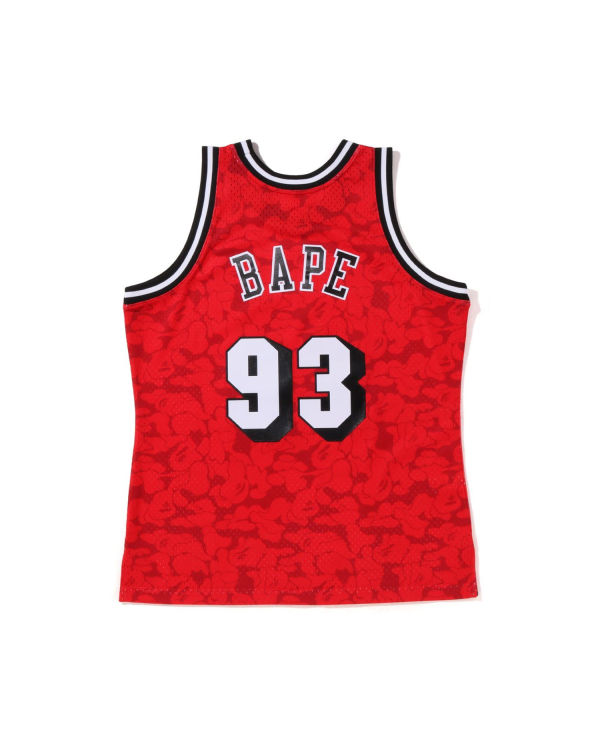 T Shirts Bape X M&N Miami Heat Jersey Rouge Clair Homme | YTV-17216668