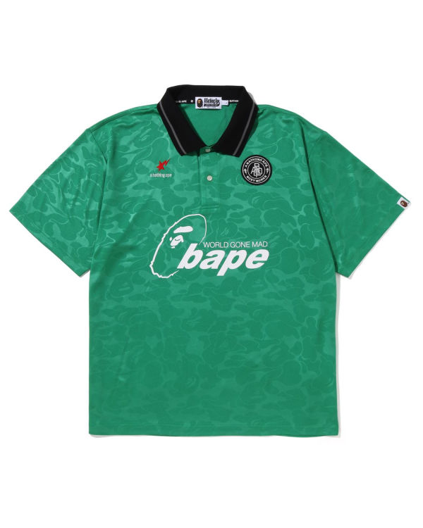 T Shirts Bape Soccer Game Relaxed Fit Polo Vert Clair Homme | KND-09809818