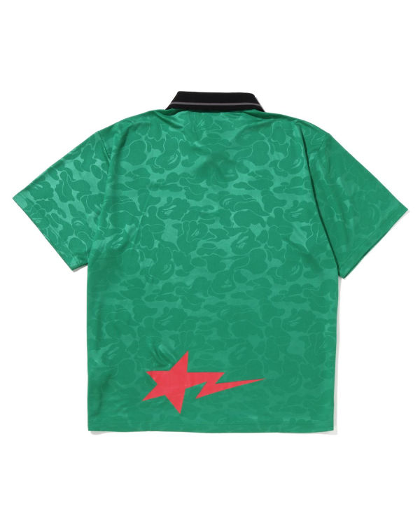 T Shirts Bape Soccer Game Relaxed Fit Polo Vert Clair Homme | KND-09809818