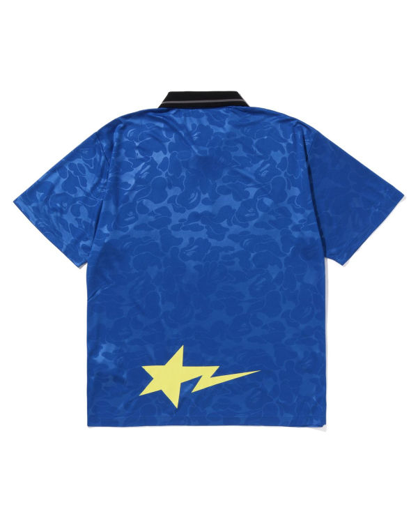 T Shirts Bape Soccer Game Relaxed Fit Polo Bleu Homme | KXA-28033634